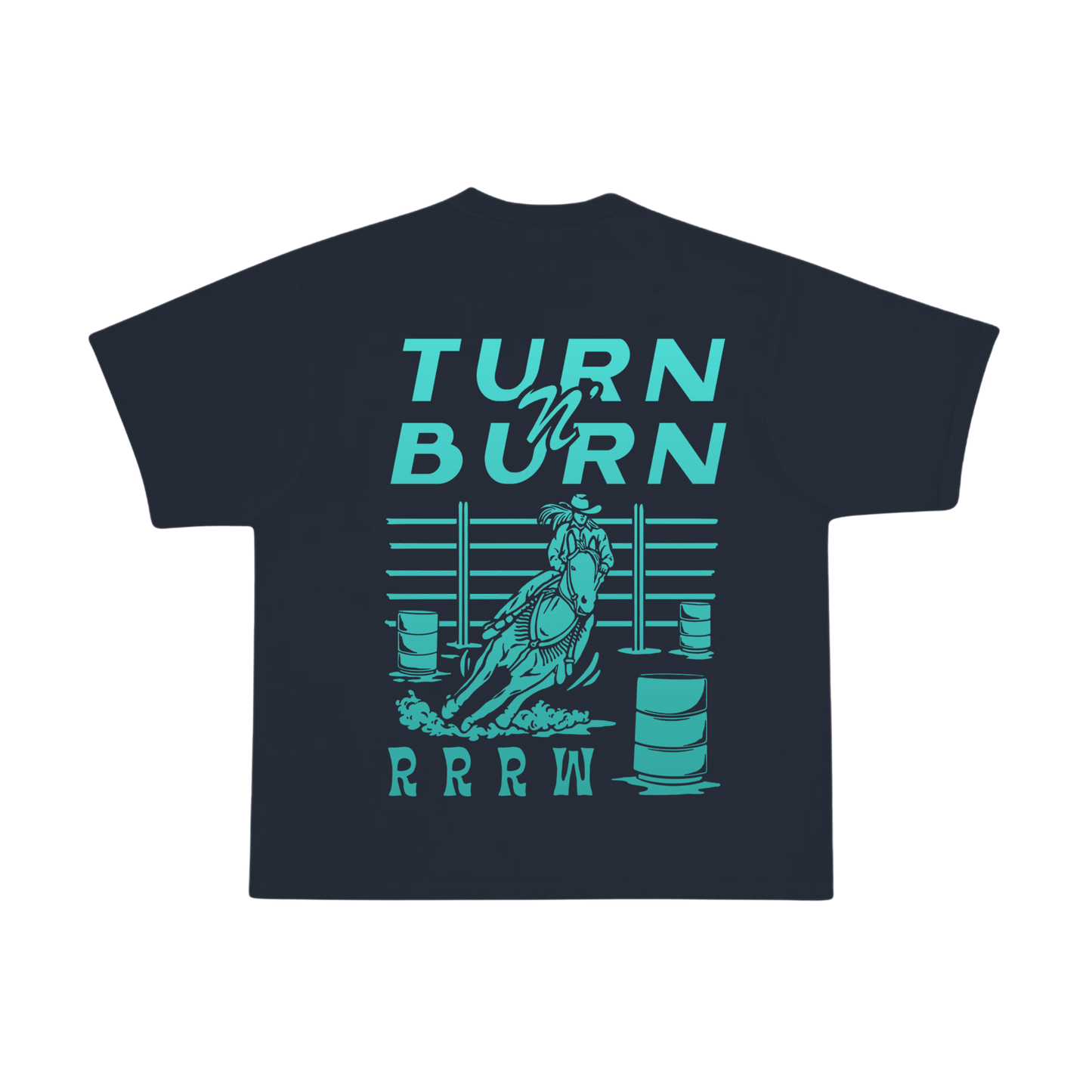 Turn N' Burn Tee (navy/teal)