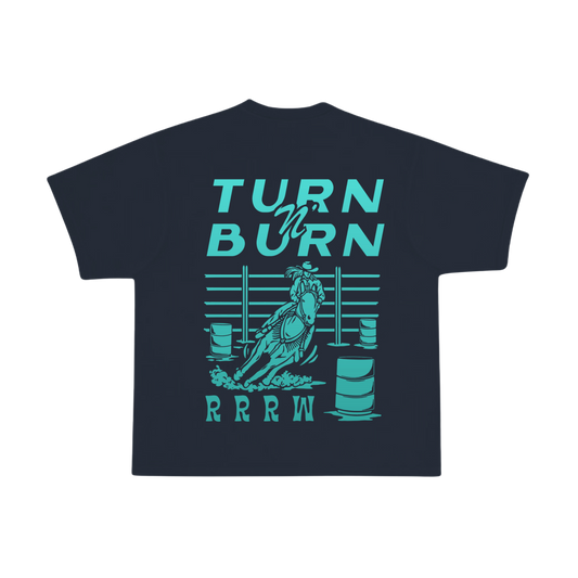 Turn N' Burn Tee (navy/teal)