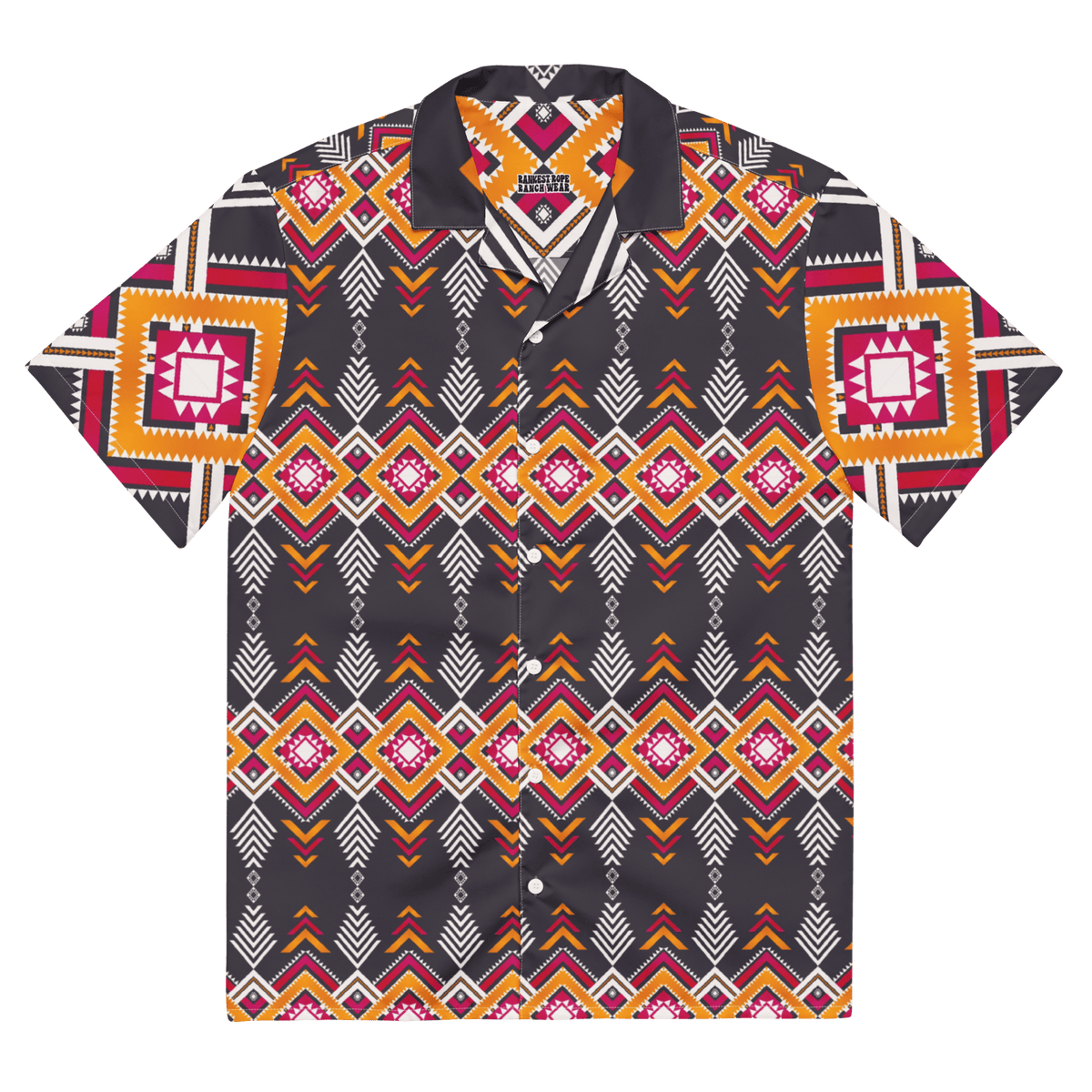 Orange and Magenta Button-up (short-sleeve) – Rankest